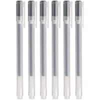 Muji Tinta 4550002108946 Gel Bolígrafo 6-Piezas Juego- 0-38 mm Tamaño Punta- Negro